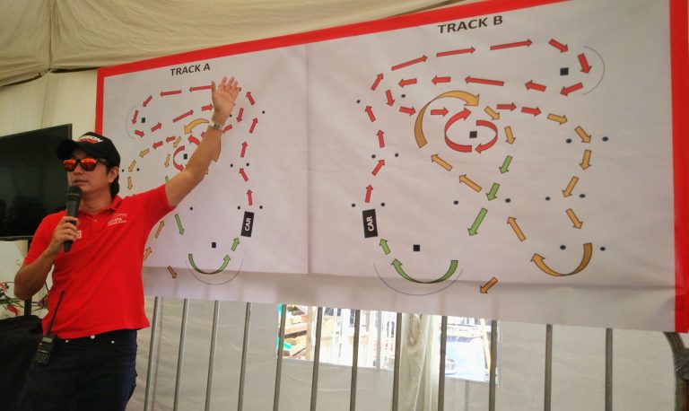 JP Tuason explains the mirror image race tracks A and B…