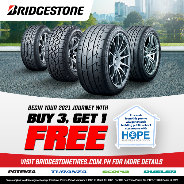 3 Plus 1 Recover Together Promo - Bridgestone Tires PH