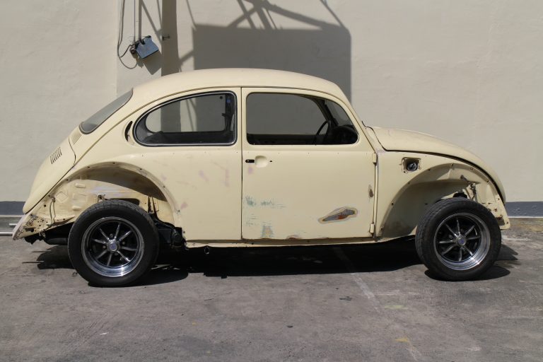 Right side of the Beetle reveals some surface rust on the door.