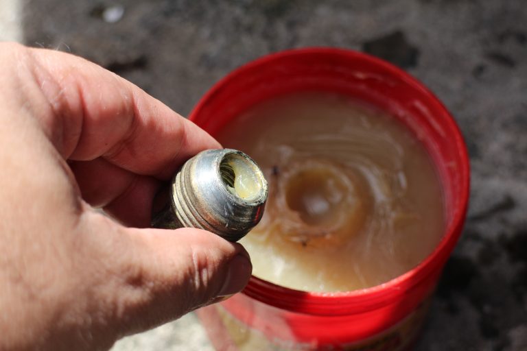 Apply a dab of grease to the wheel nuts before reinstalling to prevent rust and seizing.