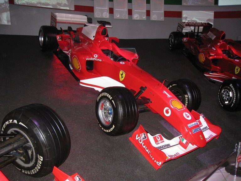 Championship-winning Ferrari F2004 of Michael Schumacher using Bridgestone Tires