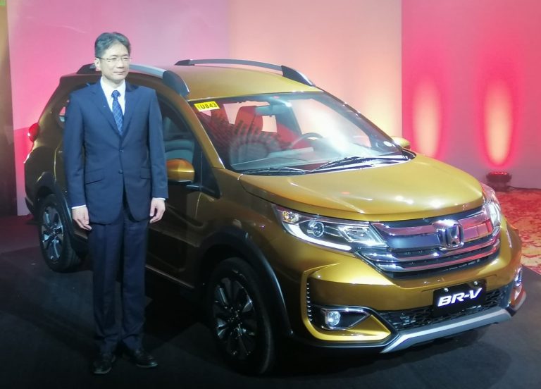 HCPI President and GM Noriyuki Takakura stands proud with the new Honda BR-V.