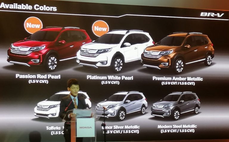 The six colors of the new BRV