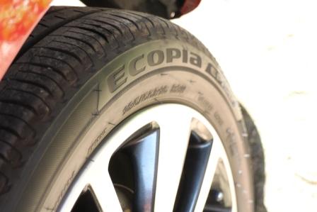 The Bridgestone tires offer lots of grip but little side wall deflection