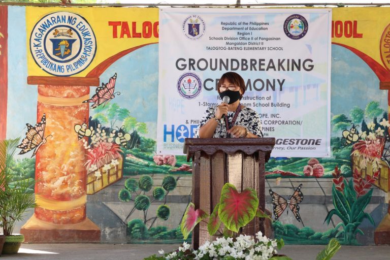 Talogtog-Bateng Elementary School Principal Alma V. Jomero