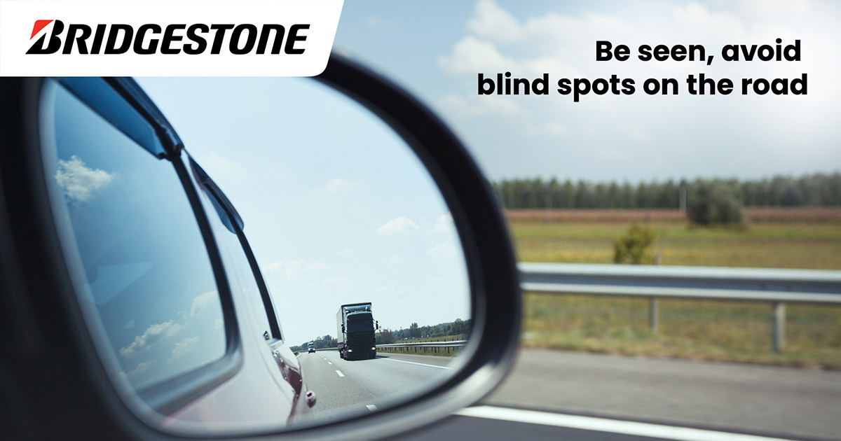 Be see, avoid blind spots on the road
